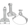 Marteau broyeur 125x46mm - Maschio / Gaspardo - T30004025 - T30004027R
