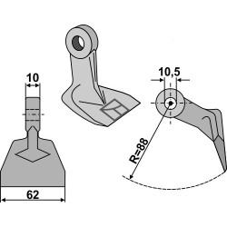 Marteau broyeur 62x10mm - Mc Connel