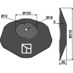 Disque de coupe Ø310x5 - Ladurner - 15166