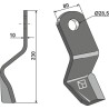 Couteau 230x80mm - modèle gauche - Sauerburger - 0.004.10.49212