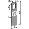 Couteau de scarificateur 135x30mm - Peruzzo - 5010096