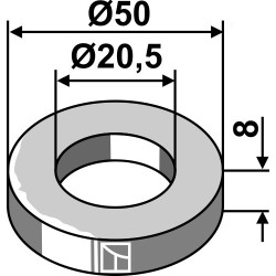 Rondelle Ø50x8xØ20,5 - Sauerburger - 30917