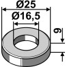 Entretoise 9xØ16,5xØ25 - Agrimaster - AG3000500