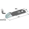 Couteau broyeur de paille gauche - DURAFACE - New Holland - 87384918