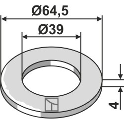 Rondelle Ø64,5x4xØ39 - DIN126