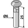 Rivet à tête ronde Ø6x25