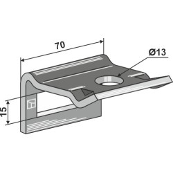 Bride de fixation pour dent 40x12 - Einböck - 15-278-01