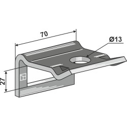 Bride de fixation pour dent 40x12 - Einböck - 15-279-01