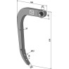 Dent de cultivateur - 570mm - Otma