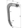 Dent de cultivateur - 570mm - Otma