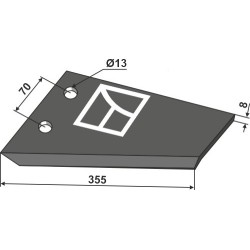 Aileron de rechange - gauche - Unia - AP-88 / 1738050050