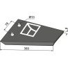 Aileron de rechange - gauche - Unia - AP-88 / 1738050050