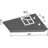 Aileron de rechange - droit - Unia - AP-87 / 1738050040