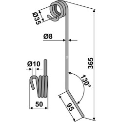 dent de herse Ø8mm - Heger - 62282521
