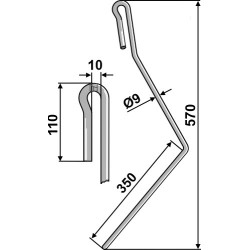 Griffe de semoir Ø9mm - Amazone - 976004