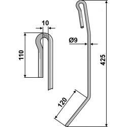 Griffe de semoir Ø9mm - Amazone - 976005