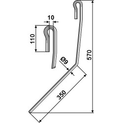 Griffe de semoir Ø9mm - Amazone - 969225