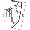 Griffe de semoir Ø9mm - Gaspardo - G18903640R