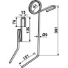 Griffe de semoir Ø9mm - Gaspardo - G18903650R