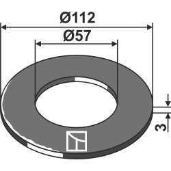 Rondelle-ressort - Ø112x3xØ57 - Väderstad - 401444