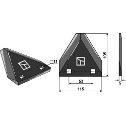 Couteau pour mélangeurs de fourrage - Belair - 57243