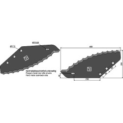 Couteau pour mélangeurs de fourrage - revêtement carbure - BVL -  