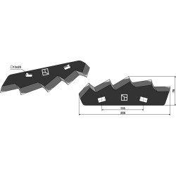 Couteau pour mélangeurs de fourrage - Kuhn - A5306460