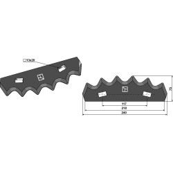 Couteau pour mélangeurs de fourrage - Kuhn - A5310402