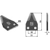Couteau pour mélangeurs de fourrage - revêtement carbure - Mayer - 714481