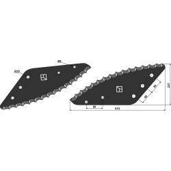 Couteau pour mélangeurs de fourrage - Seko - 244790600