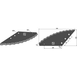 Couteau pour mélangeurs de fourrage - Tatoma - 121803501