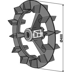 Roue crosskill - Ø400mm - gauche - Lemken - 4239011