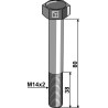 Boulon de machine M14 - DIN931 - 10.9 - Bourgault