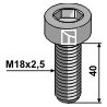 Boulon à 6 pans creux - M18x2,5 - 12.9