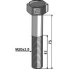 Boulon à tête hexagonale M20x2,5x75 sans écrou - Lemken - 3014603