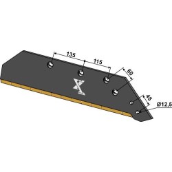 Soc à pointe réversible - 18'' - droite - Carbure - Kuhn - 622204 - 622236