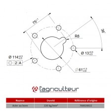 Disque de Déchaumeur Tulip 515X5 - 760020022