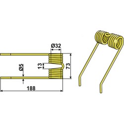 Dent pick-up Ø5 - New Holland - 80131673