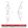 Soc 55X15 entraxe 45mm - longueur 300mm - NIAUX