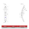Soc 40X16 entraxe 45mm - longueur 300mm - NIAUX