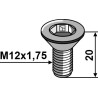 Boulon à six pan creux M12x1,75x20