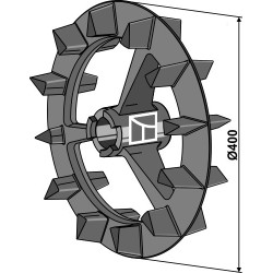 Roue crosskill - Ø400mm - droit - Lemken - 4239012