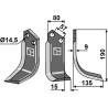 Couteau 190x80mm, droit - Alpego - MK0A00301