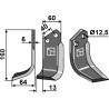 Couteau 160x60mm, gauche - Eurosystem - 220015206