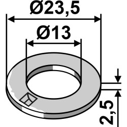 Rondelle Ø23,5x2,5xØ13