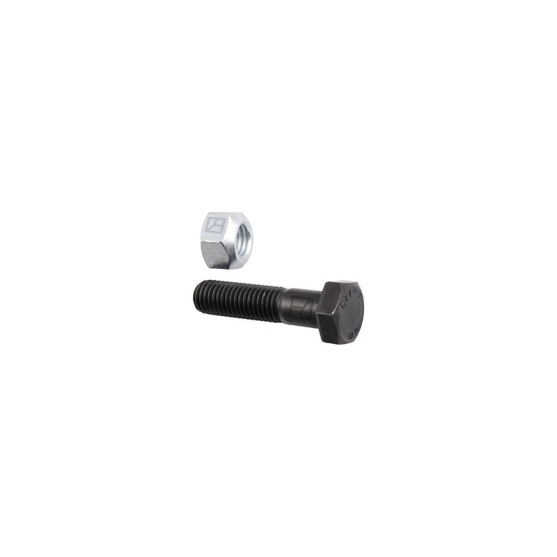 Boulon à tête hexagonale M12x1,75x50  avec écrou à freinage interne - Dücker - 02525300 - 901012011