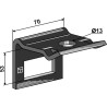 Bride de fixation pour dent 40x12 avec renfort double spire 40x10