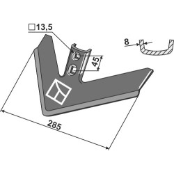 Soc triangulaire 285mm - Maschio / Gaspardo - F20120154R
