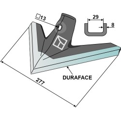 Soc triangulaire 277mm - DURAFACE - Farmet Kompaktomat - 3000236