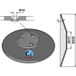 Disque de semoir Ø320x3 - Amazone - 962292